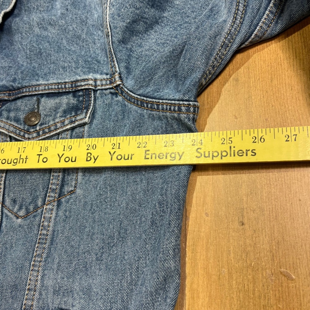 Levi Strauss & Co Denim Trucker Jacket Medium Wash Blue Mens Large 70507-0489 - Picture 7 of 13